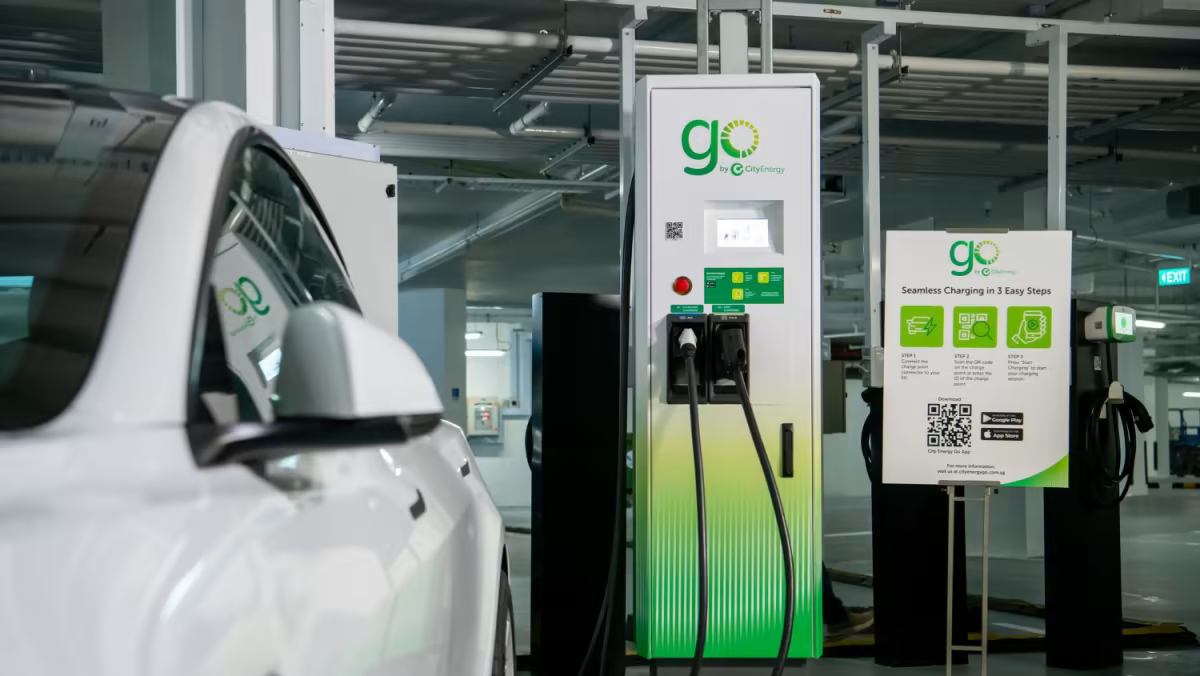 Electric Vehicle (EV) charging station by "Go by City Energy"