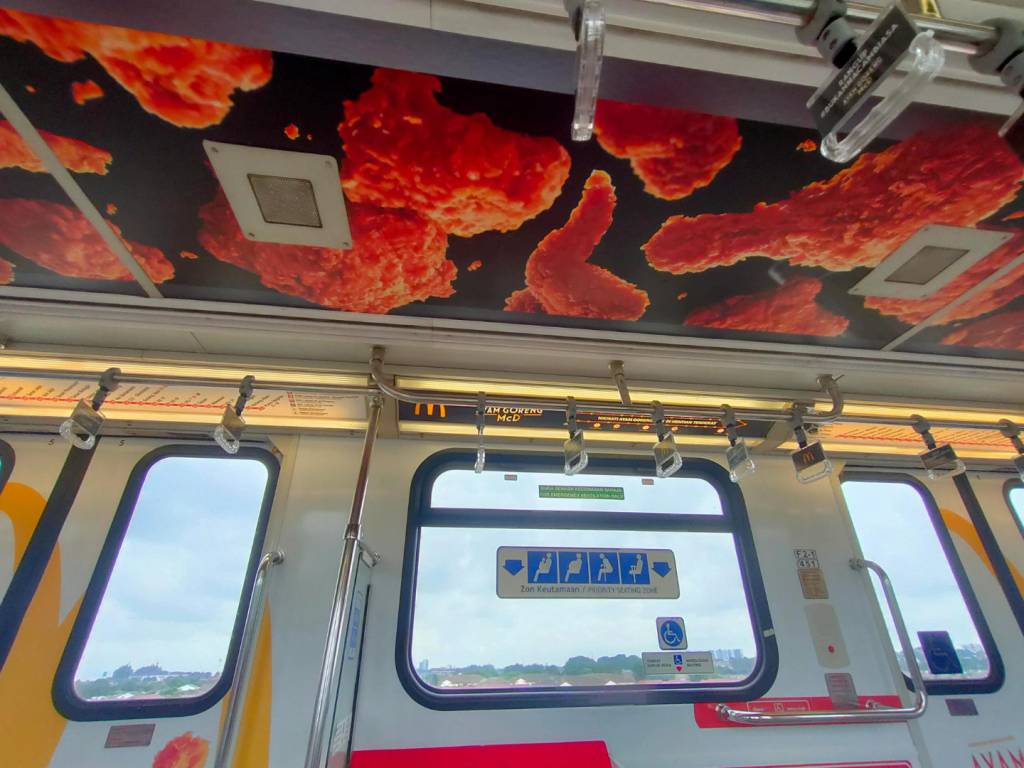 McDonald Fried Chicken Ads in Train Malaysia